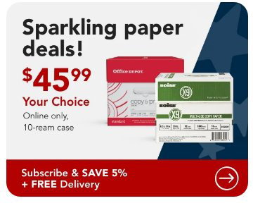 Sparkling paper deals! \\$45.99