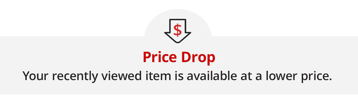 The price of an item you recently viewed has changed