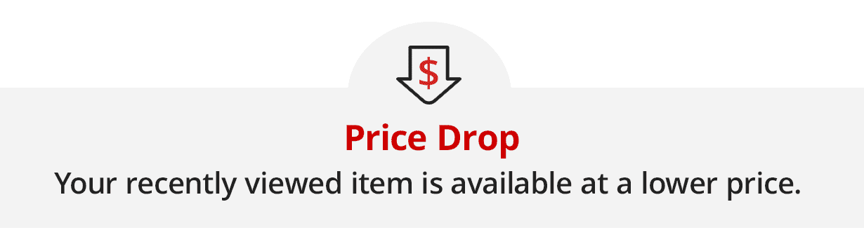 The price of an item you recently viewed has changed