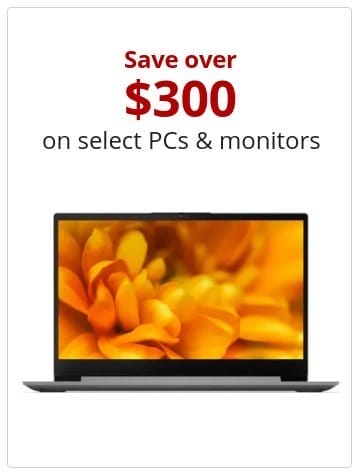 Save up to \\$280 on select PCs & monitors