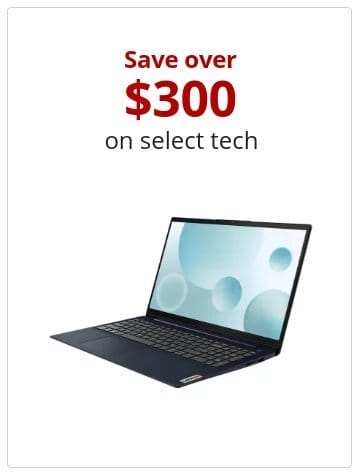 Save over \\$300 on select tech