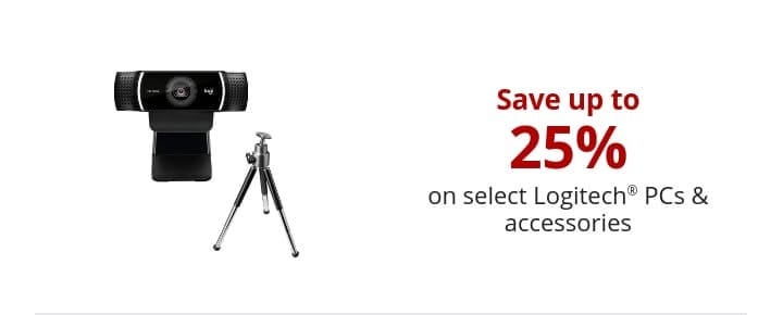 Save up to 25% on select Logitech® PCs & accessories