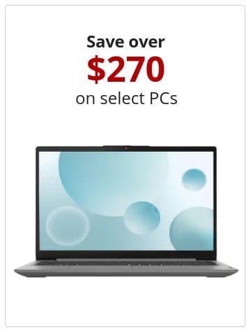 Save over \\$270 on select PCs