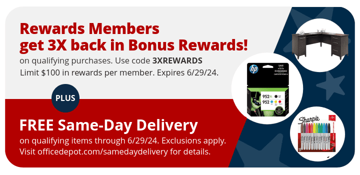 Reward Members get 3x back in Bonus Rewards