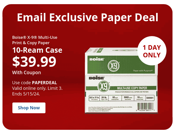 \\$39.99 Boise X-9 10ream case paper