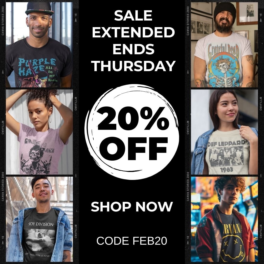 20% Off Band Tees