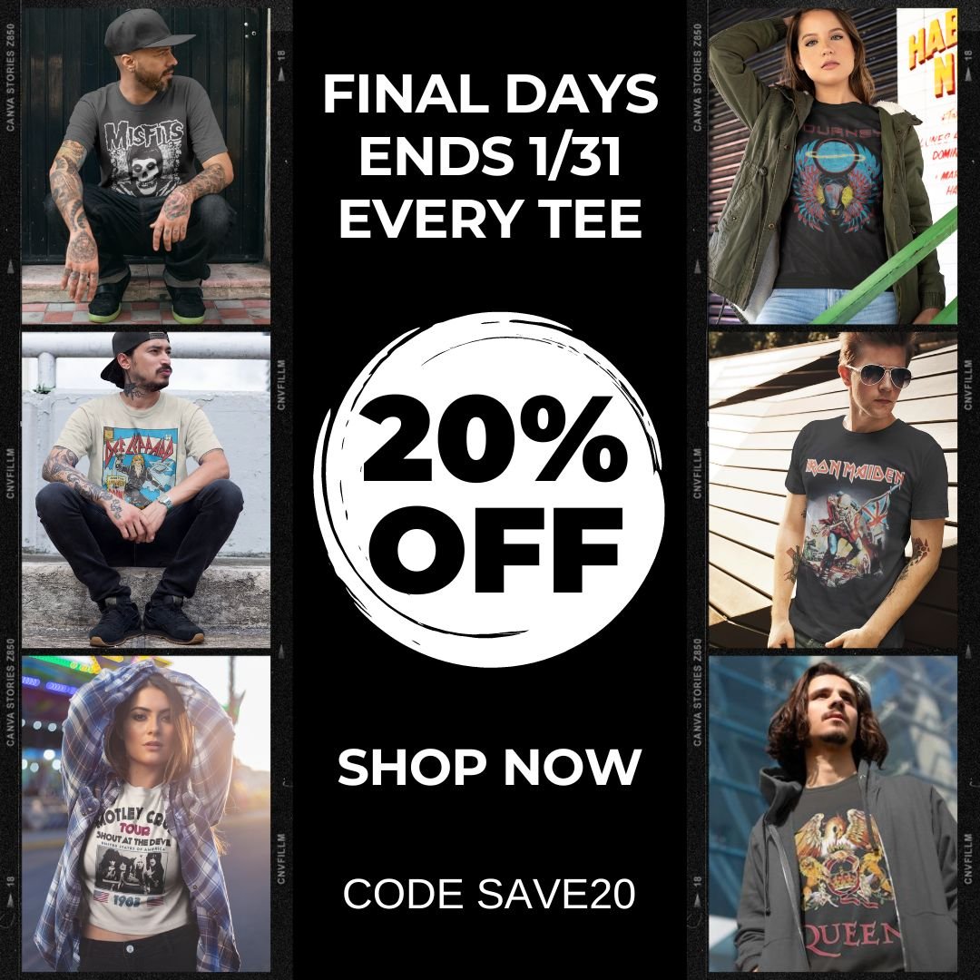 20% Off Band Tees