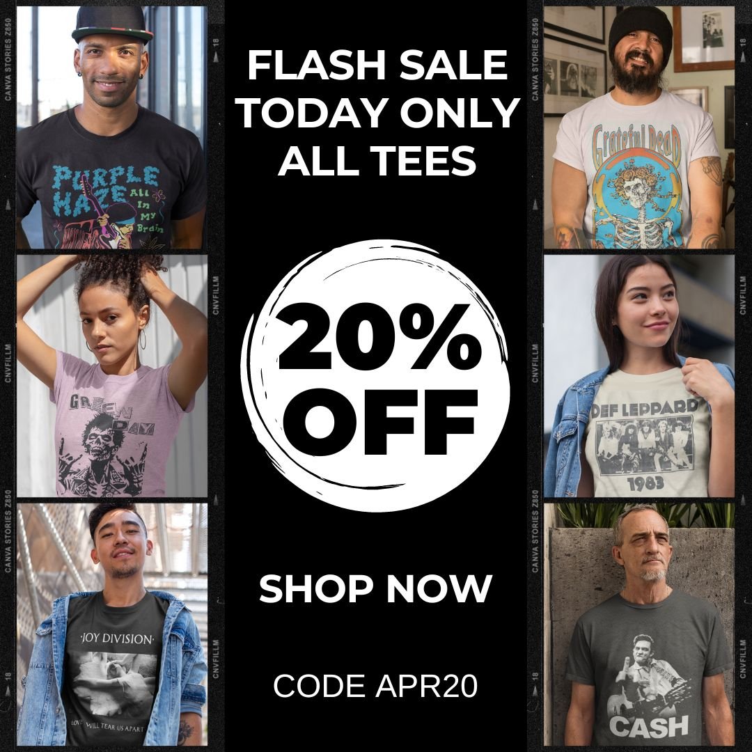 20% Off Band Tees