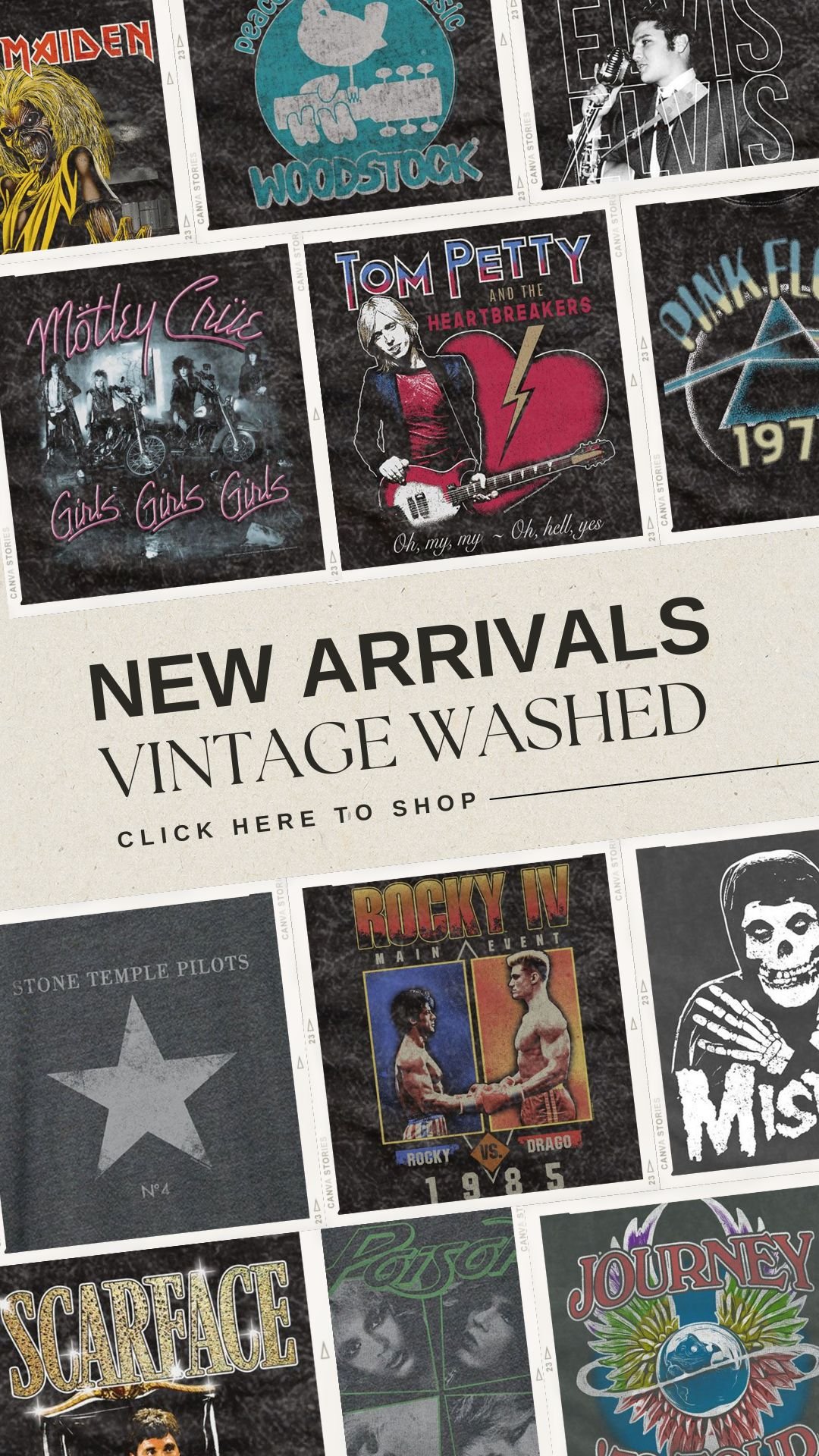 New Band Tees & Sweatshirts - Vintage Collection