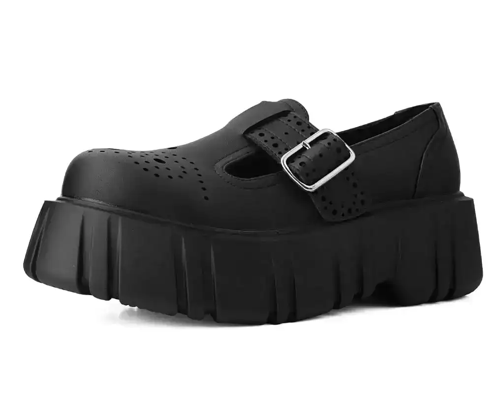 Image of Black TUKskin™ T-Bar Anarchic Airship Brogue