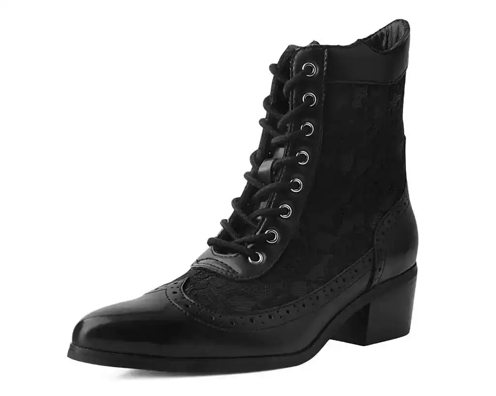Image of Black Victorian Anarchic Pointed Boot