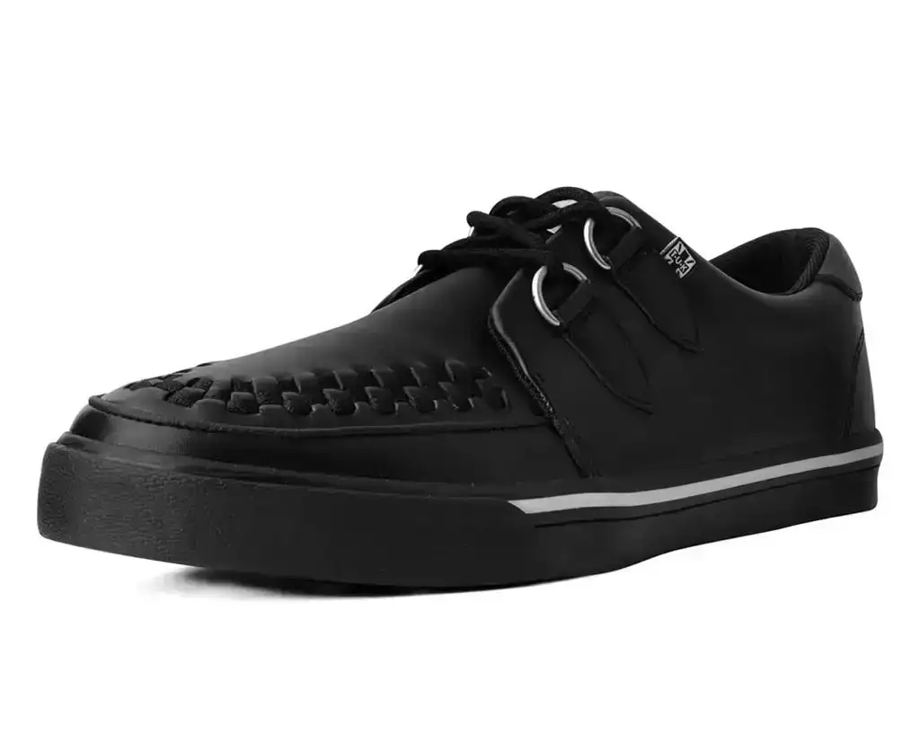 Image of Black Leather D-Ring Sneaker