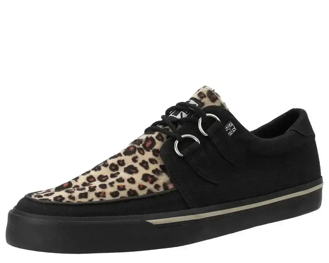 Image of Black & Leopard Vegan Sneaker