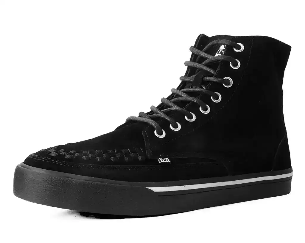 Image of Black Suede 8-Eye Sneaker Boot