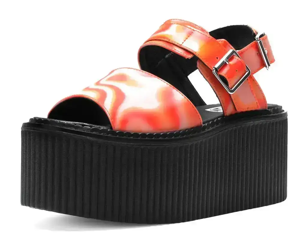 Image of Orange Wavy Strato Sandal