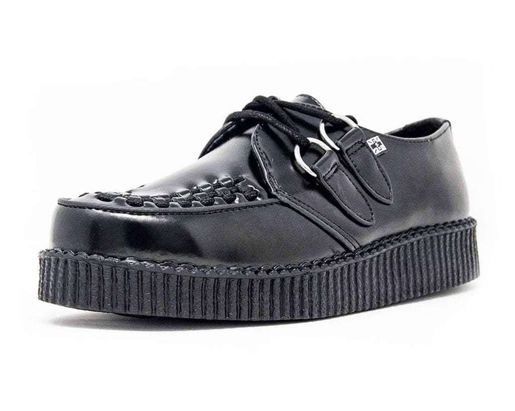 Image of Black Leather Viva Low Creeper