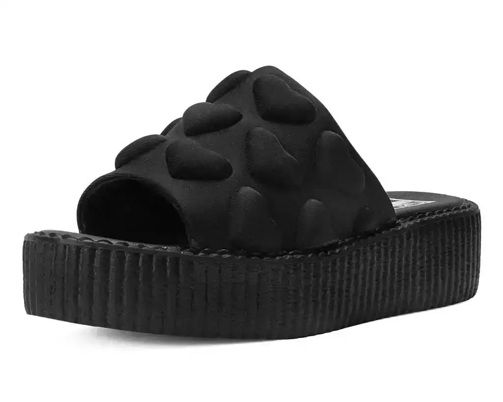 Image of Black Puff Heart Mondo Sandal