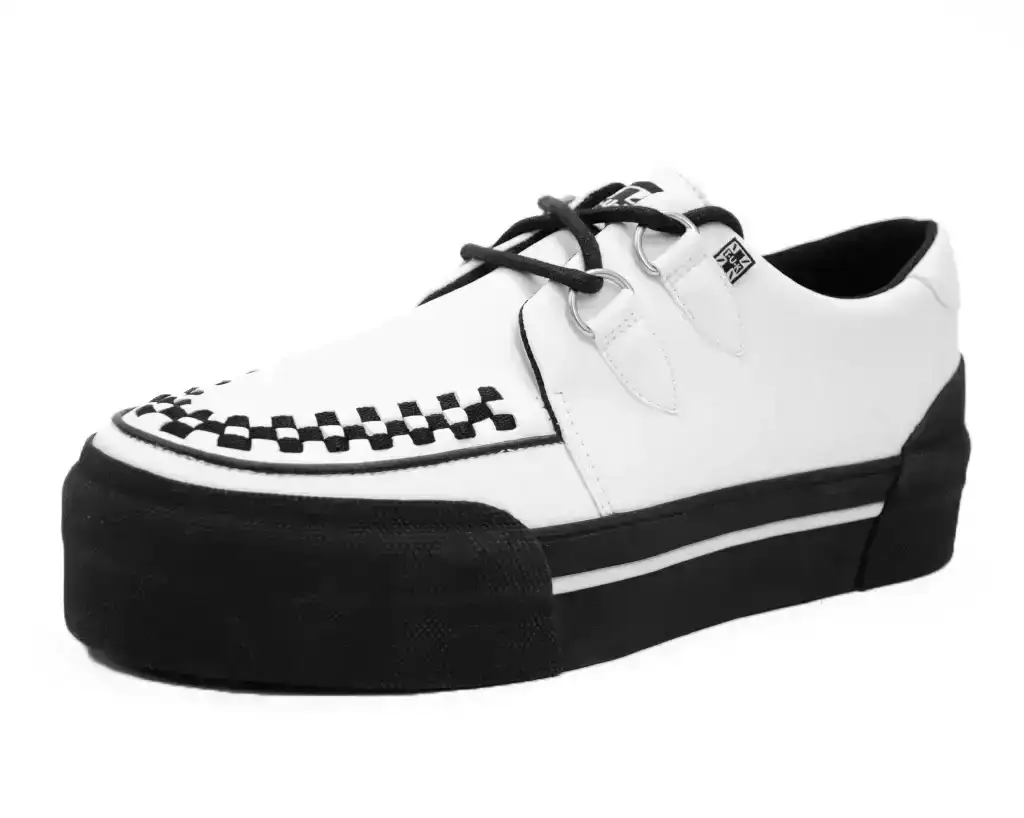 Image of White TUKskin™ Platform Creeper Sneaker