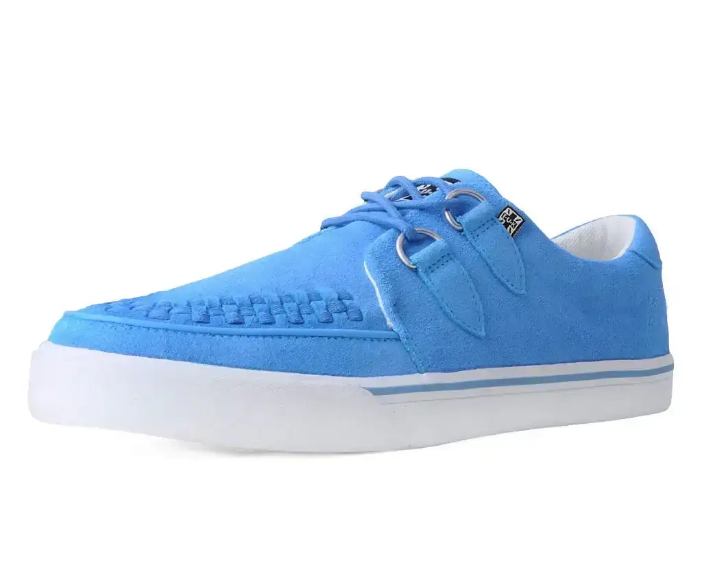 Image of Tranquil Blue Suede D-Ring Interlace Sneaker