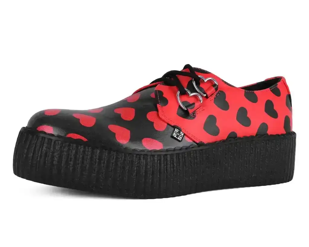 Image of Black & Red Hearts Viva Mondo Creeper