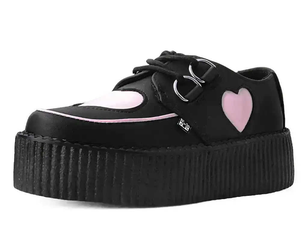 Image of Black & Pink Heart TUKskin™ Viva Mondo Creeper