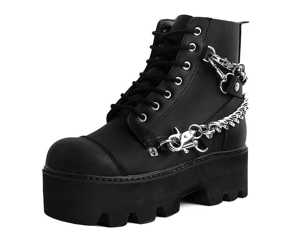 Image of Black 7-Eye Chain & Strap Dino Lug Boot