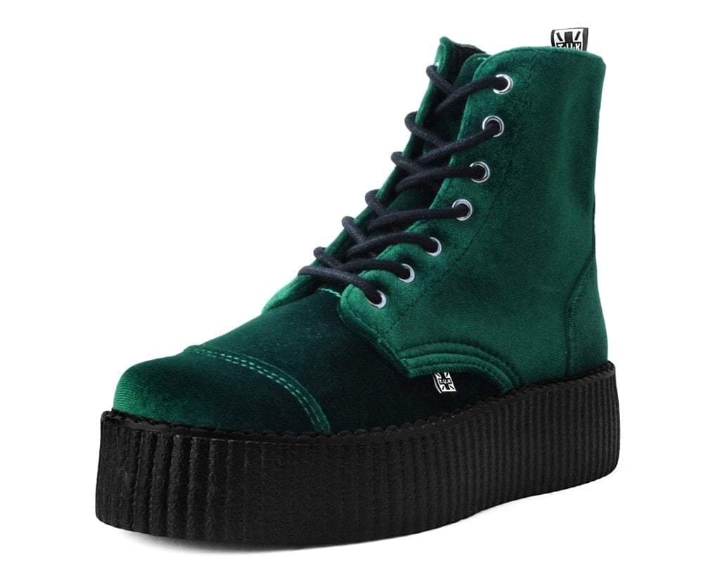 Image of Green Velvet 7-Eye Viva Mondo Boot