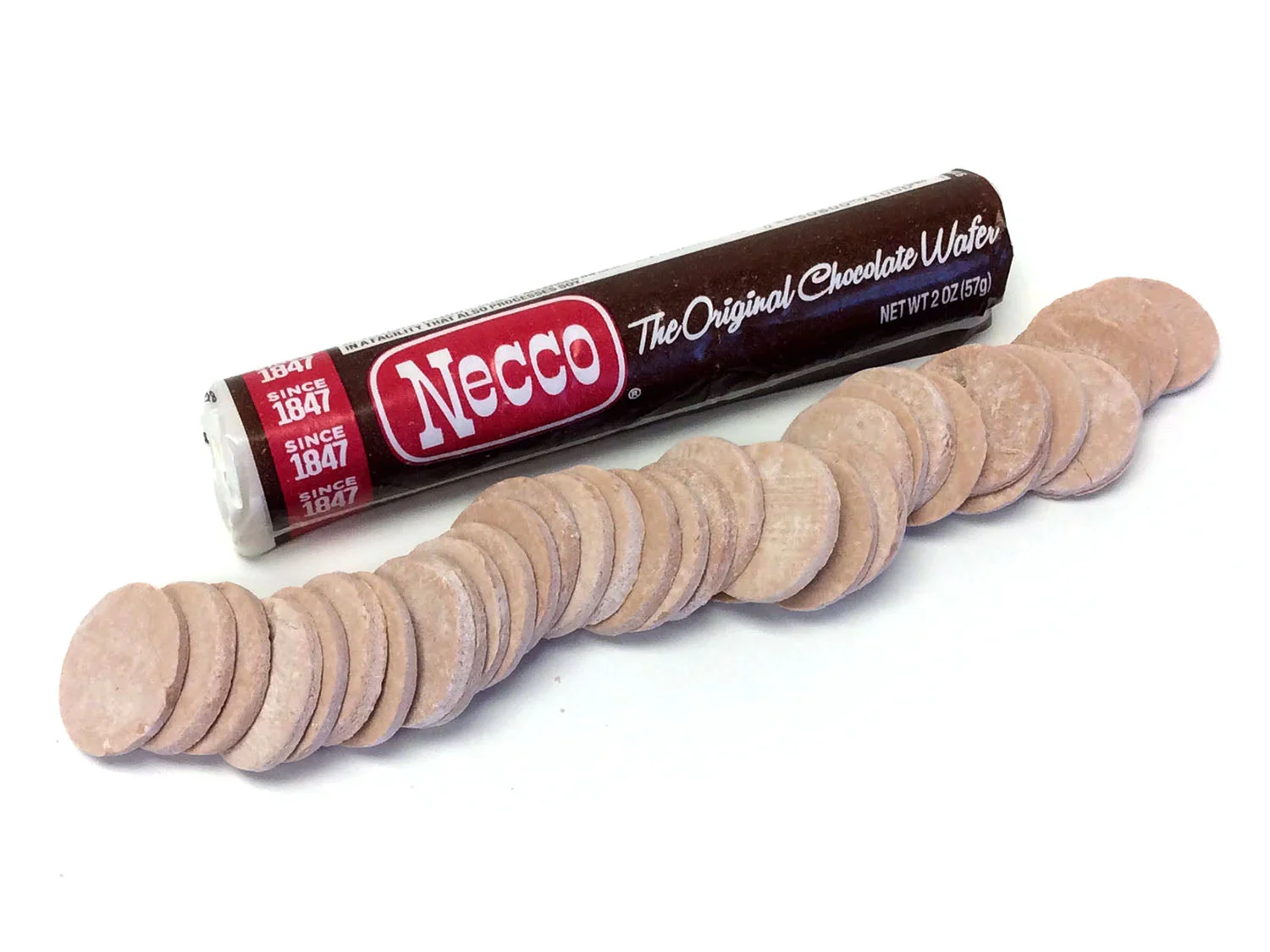 Image of Necco Wafers - Chocolate - 2 oz roll