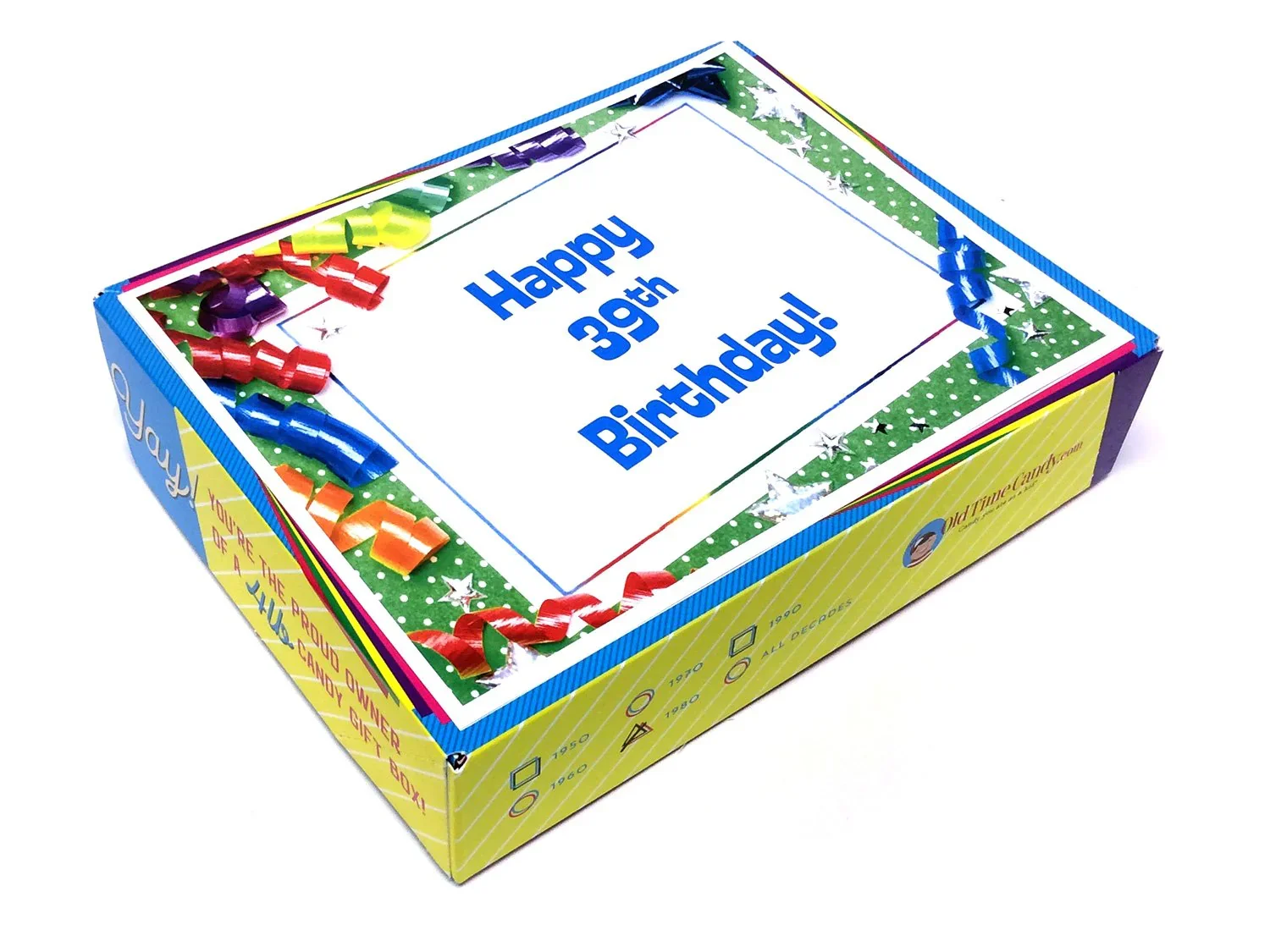 Image of Birthday by the Numbers Decade Gift Box - Ribbons & Stars