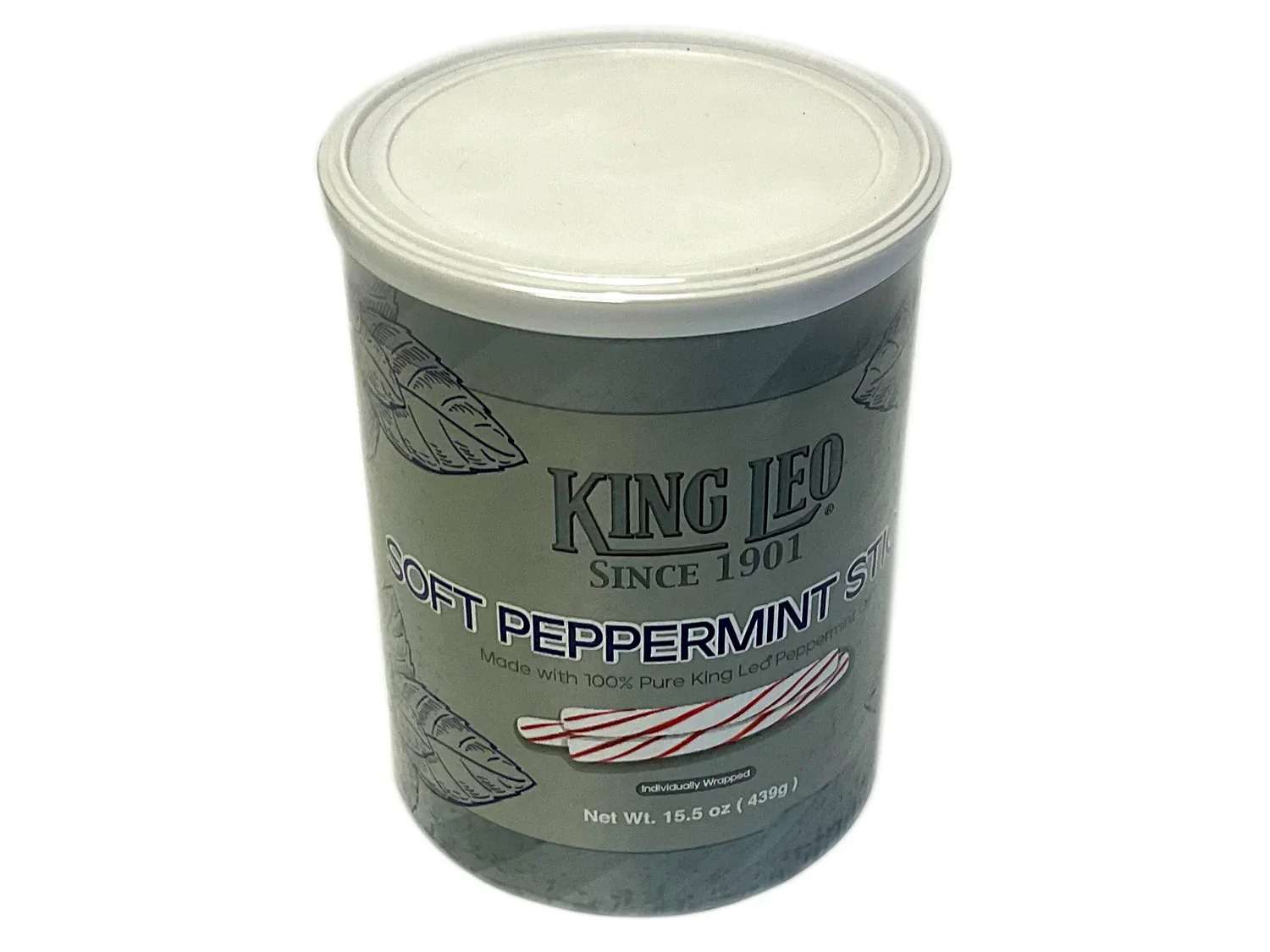 Image of King Leo Soft Peppermint Sticks - 15.5 oz canister