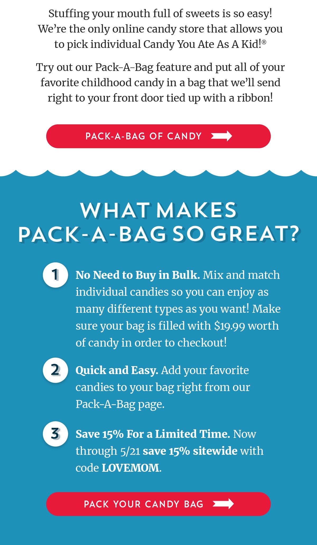 Back-A-Bag of Candy Promo Graphic