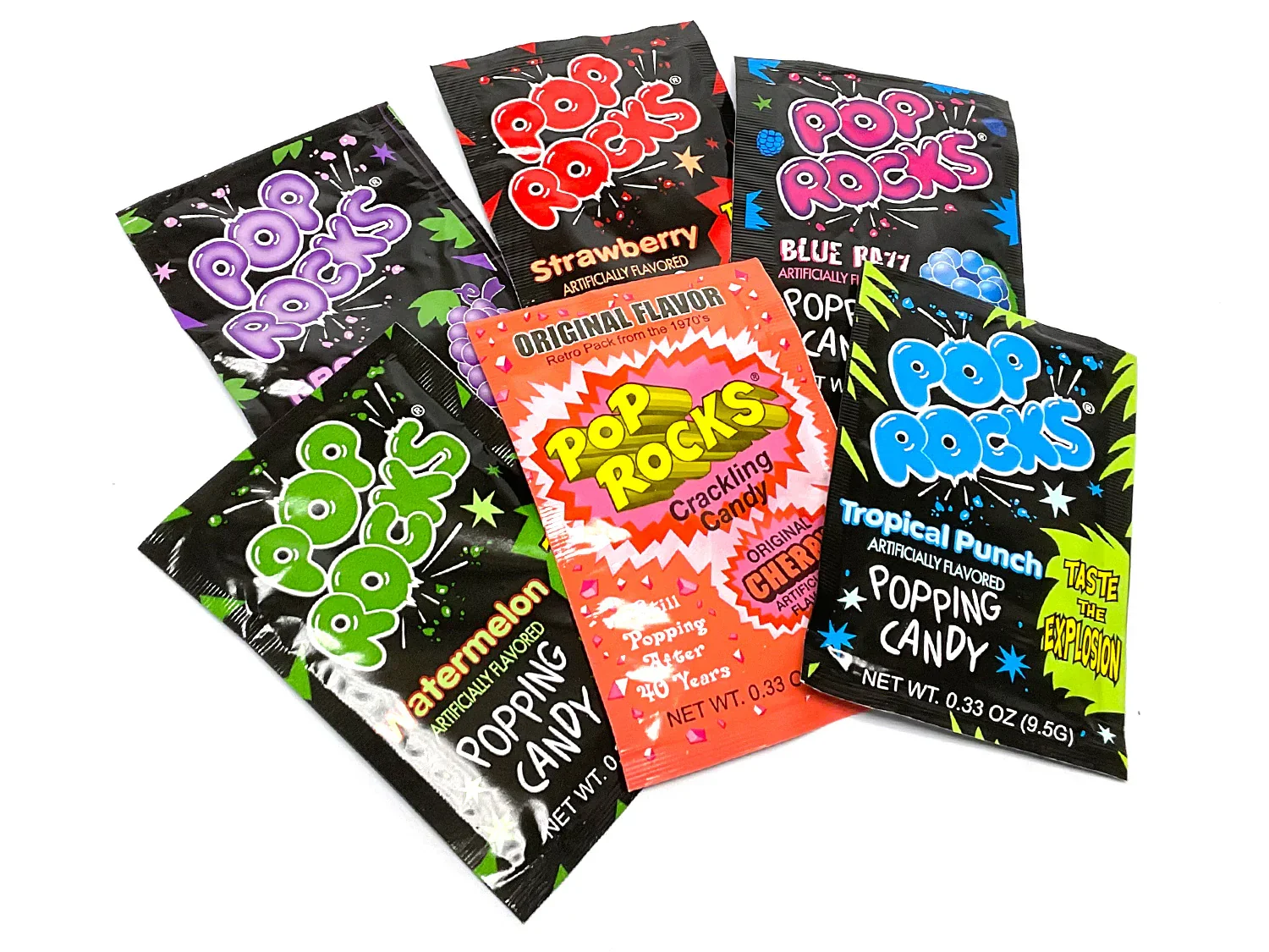 Image of Pop Rocks - assortment - 0.33 oz pkg - box of 24