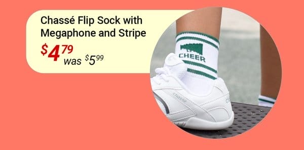 CHASSE FLIP SOCK WITH MEGAPHONE AND STRIPE