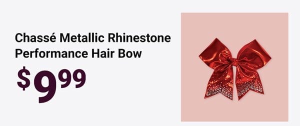 CHASSE METALLIC RHINESTONE PERFORMANCE HAIR BOW