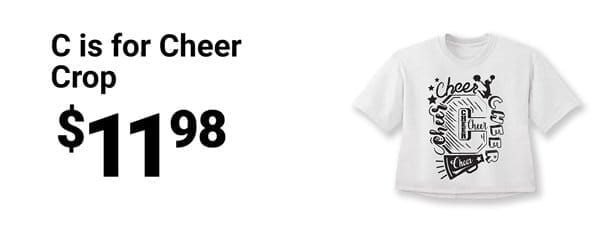 CHASSE C IS FOR CHEER CROP TEE