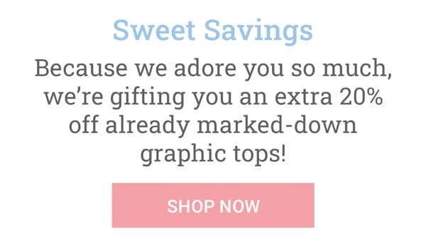 Save Even More on Graphic Tops