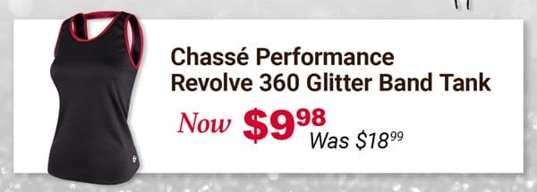 CHASSE PERFORMANCE REVOLVE 360 GLITTER BAND TANK