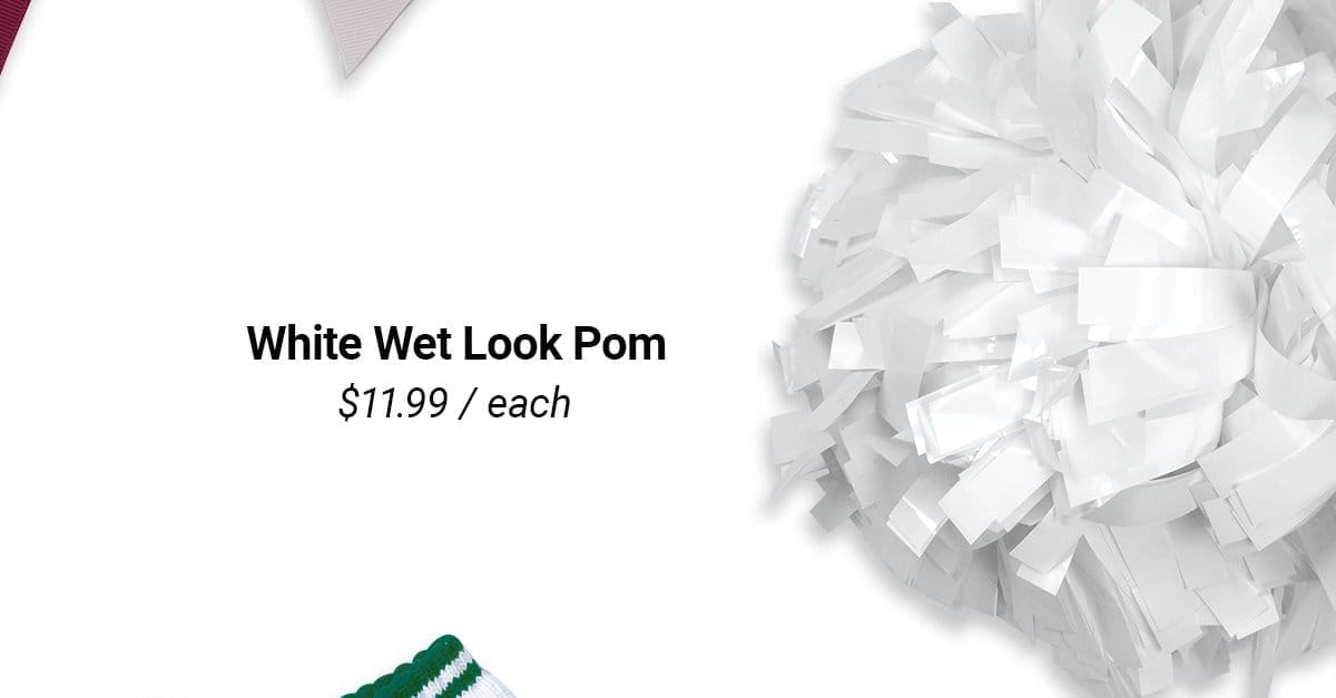 CHASSE SOLID WHITE WET LOOK POM