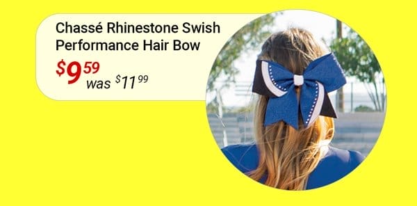 CHASSE RHINESTONE SWISH PERFORMANCE HAIR BOW