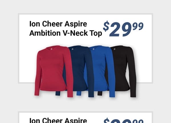 ION CHEER ASPIRE AMBITION V-NECK TOP