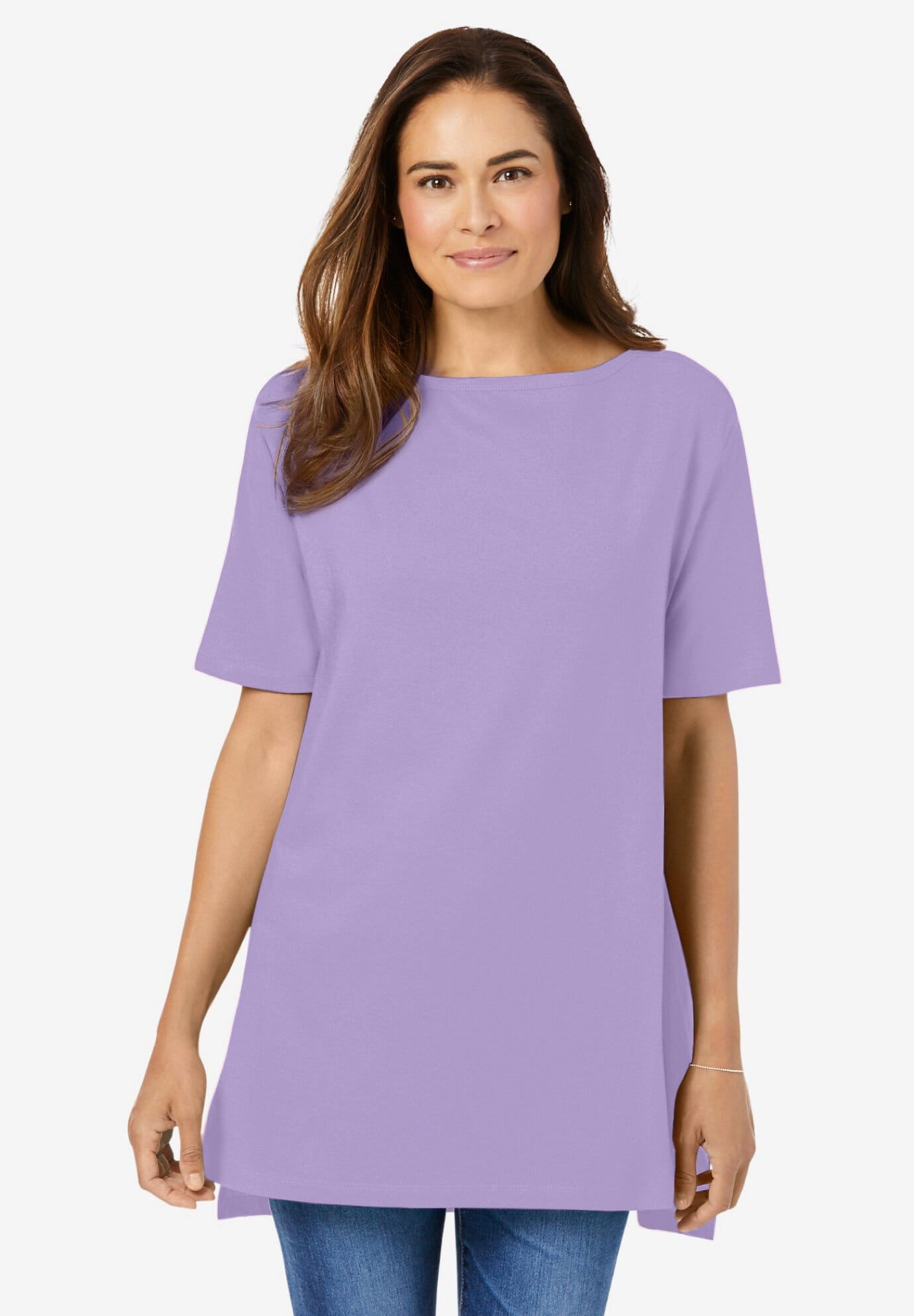 Perfect ShortSleeve Boatneck Tunic\ufeff