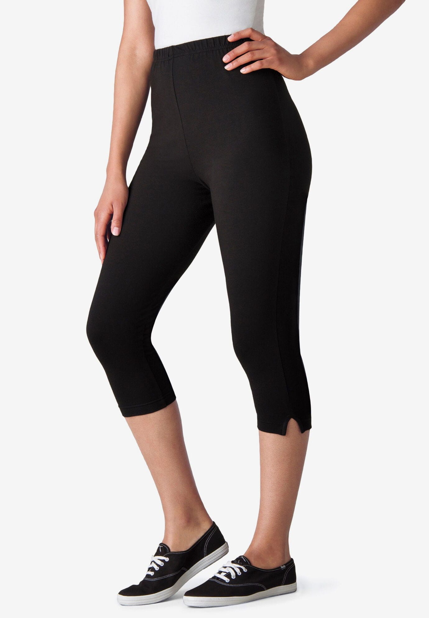 Stretch Cotton Capri Legging\ufeff