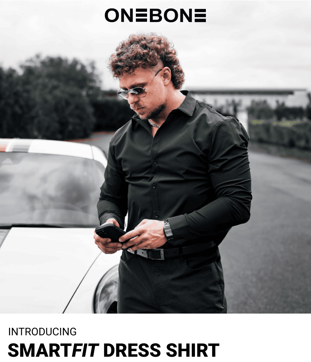  Introducing the SMARTFIT dress shirt — the biggest game-changer since we reinvented the t-shirt. Expect the unexpected with this piece. You’ll look incredible, feel incredible, and perfectly own your fit. 