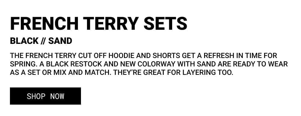 french terry sets