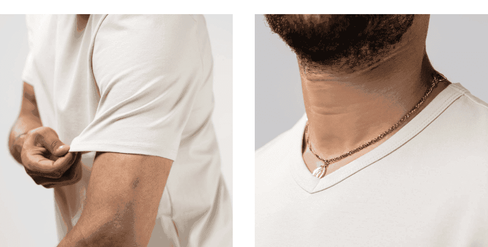 v-neck new color cocoa - A COMMUNITY FAVORITE COLOR COMES TO THE V-NECK TEE. WITH our signature sleek, tight V at the top and pinch-cut at the bottom, offering a modern & stylish fit. \xa0The V-NECK TEE WILL HAVE YOU LOOKING BETTER THAN EVER.