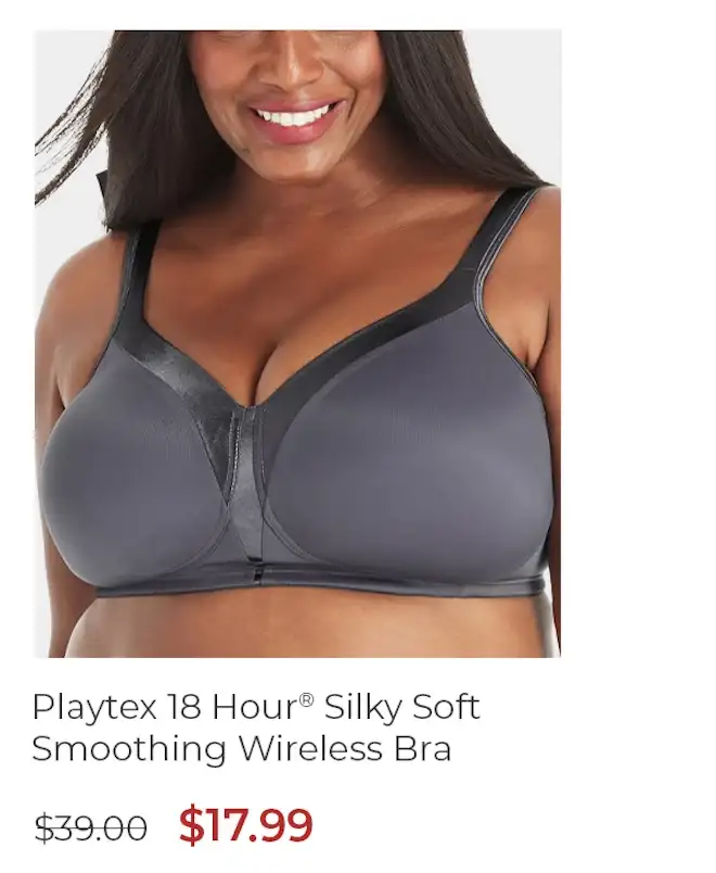 Playtex 18 Hour Silky Soft Smoothing Wireless Bra