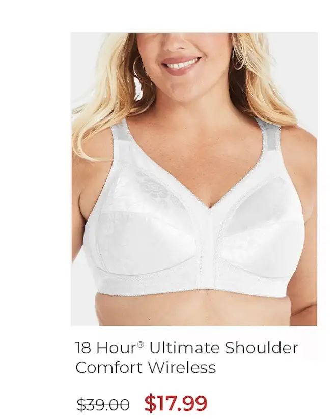 Playtex 18 Hour Ultimate Shoulder Comfort Wireless Bra