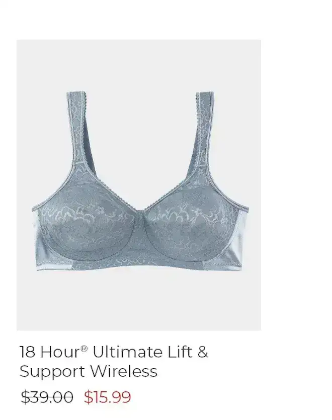 Playtex 18 Hour Ultimate Lift & Support Wireless Bra