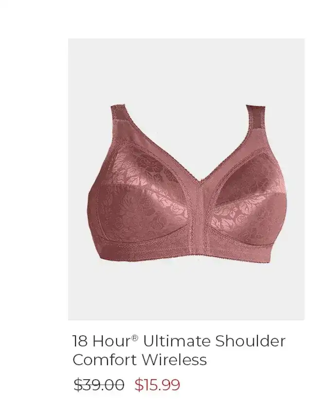 Playtex 18 Hour Ultimate Shoulder Comfort Wireless Bra