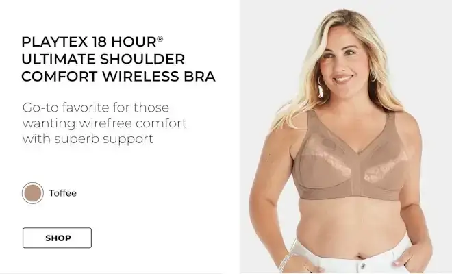 Playtex 18 Hour Ultimate Shoulder Comfort Wireless Bra
